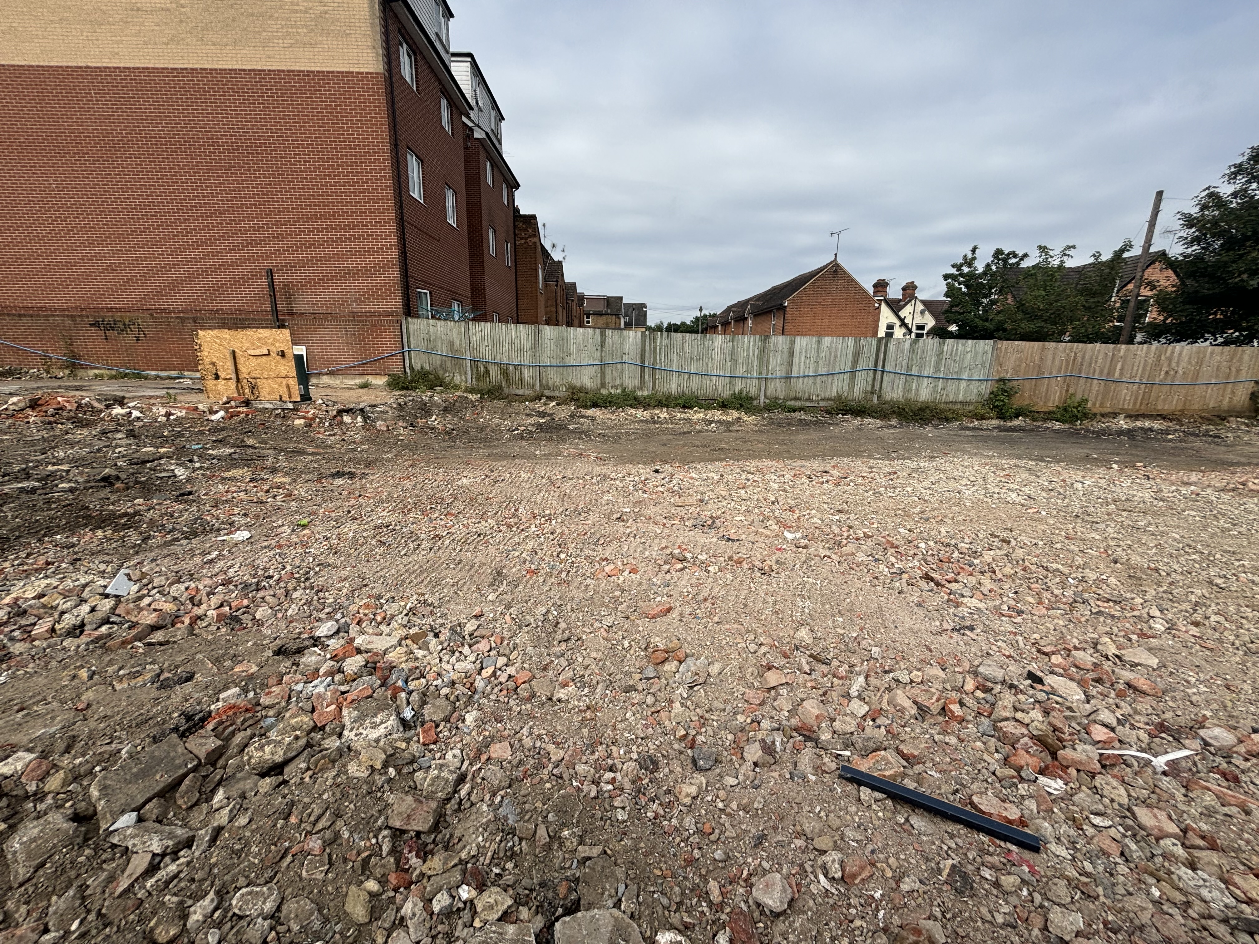 Site cleared side view